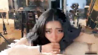 可爱小美女开心的吃鸡吧